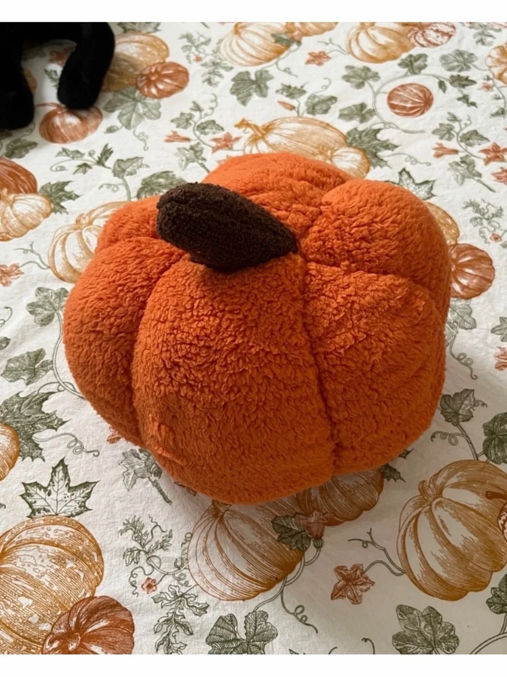 Plush Orange Pumpkin Pillow Decor